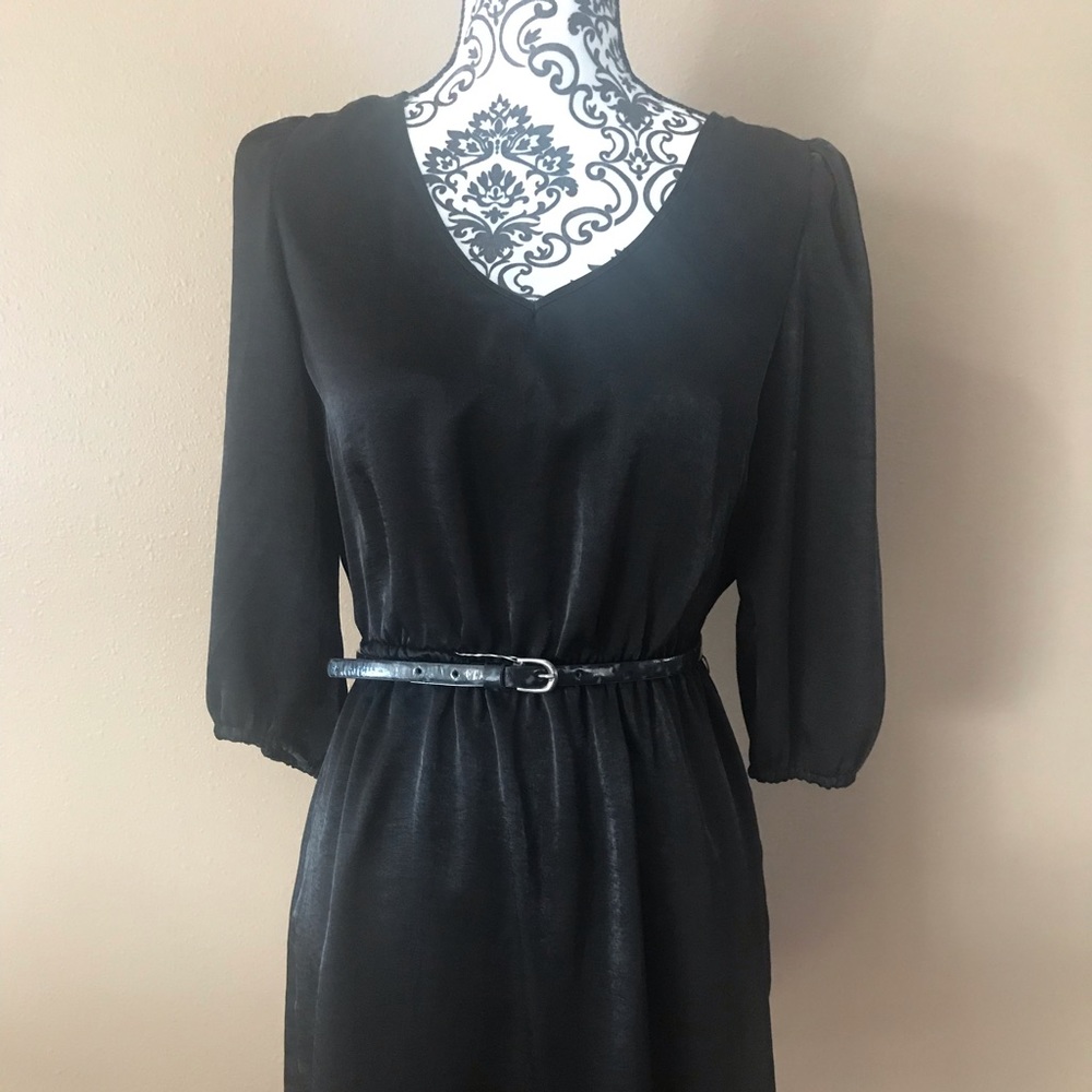 Black Lace Detail Dress
